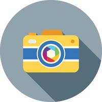 Camera I Flat Long Shadow Icon vector