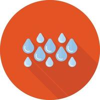 Rainy Flat Long Shadow Icon vector