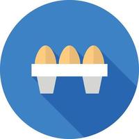 Eggs Flat Long Shadow Icon vector