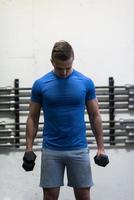 weight training fitness man photo