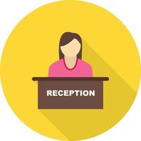 Reception Flat Long Shadow Icon vector