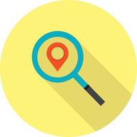 Find Location Flat Long Shadow Icon vector