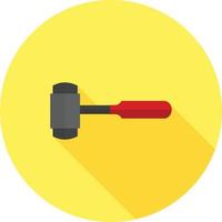 Sledge hammer Flat Long Shadow Icon vector