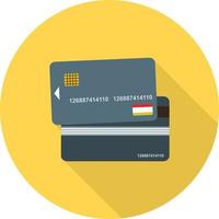 Credit Cards Flat Long Shadow Icon vector