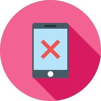 Invalid Device Flat Long Shadow Icon vector