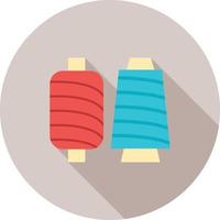 Spools of Thread Flat Long Shadow Icon vector