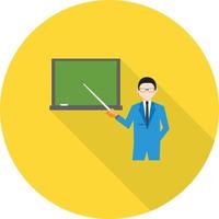 Teaching Flat Long Shadow Icon vector