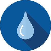 Water Flat Long Shadow Icon vector