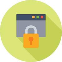 Secure Information Flat Long Shadow Icon vector