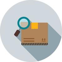 Find Package Flat Long Shadow Icon vector
