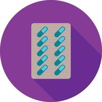 Capsules Flat Long Shadow Icon vector