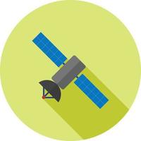 Satellite I Flat Long Shadow Icon vector