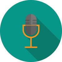 Voice Memo Flat Long Shadow Icon vector