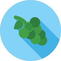 Grapes Flat Long Shadow Icon vector