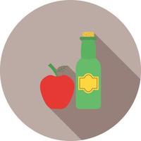 Apple Cider Flat Long Shadow Icon vector