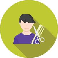 Hairdresser Flat Long Shadow Icon vector