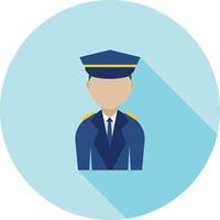 Airport Security Flat Long Shadow Icon vector