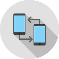 Connected Mobiles I Flat Long Shadow Icon vector