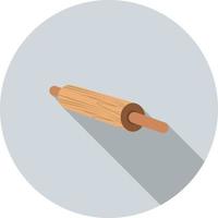 Rolling Pin Flat Long Shadow Icon vector