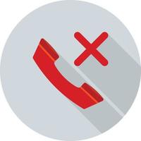 No Calls Flat Long Shadow Icon vector