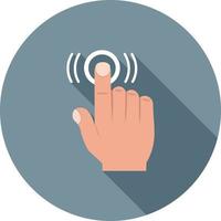 Double Tap Flat Long Shadow Icon vector