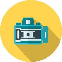 Open Camera Flat Long Shadow Icon vector