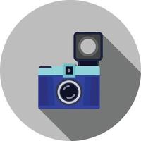 Camera II Flat Long Shadow Icon vector