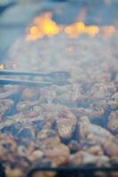 Barbecue with chicken  grill photo