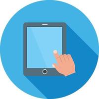 Touch Device I Flat Long Shadow Icon vector