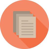 Documentation Flat Long Shadow Icon vector