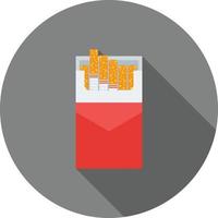 Cigarette Pack Flat Long Shadow Icon vector