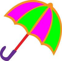 Fancy umbrella illustration isolated on white background. vector