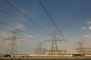 Electrical power lines and towers photo