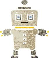 quirky retro illustration style cartoon robot vector