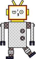comic book style cartoon robot vector