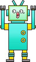 gradient shaded cartoon robot vector