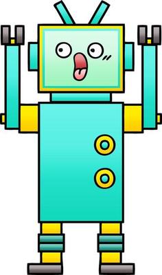 gradient shaded cartoon robot