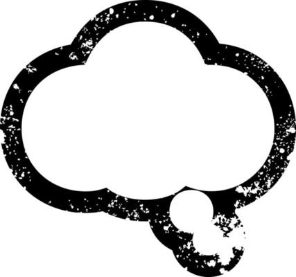 thought bubble distressed icon