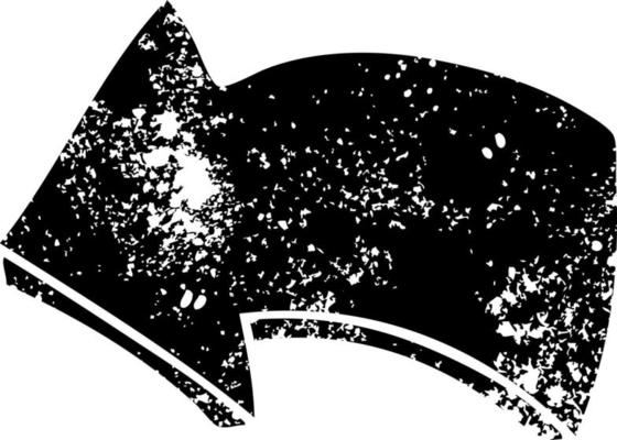 quirky distressed symbol arrow