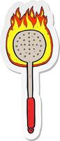 sticker of a cartoon kitchen utensil vector