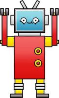 gradient shaded cartoon robot vector