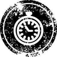 stop watch distressed icon vector