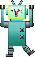 gradient shaded cartoon robot vector