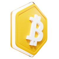 bitcoin distintivo crypto 3d interpretazione png