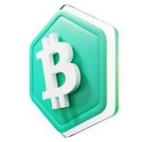 bitcoin cash bch abzeichen krypto 3d-rendering png