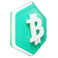 bitcoin cash bch badge cripto renderização em 3d png