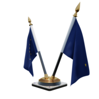 alaska illustration 3d double v support de drapeau de bureau png