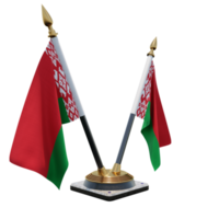 Belarus 3d illustration Double V Desk Flag Stand png