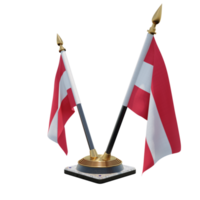 Austria 3d illustration Double V Desk Flag Stand png