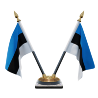 Estonia 3d illustration Double V Desk Flag Stand png